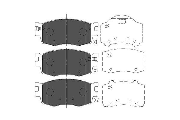 KAVO PARTS Комплект тормозных колодок, дисковый тормоз KBP-3022